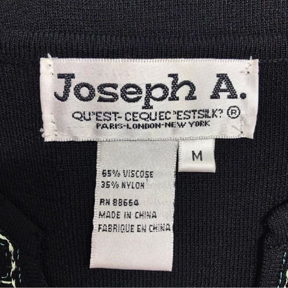 Joseph A. Vintage Black Sleeveless Blouse Embroidered Sequin Tribal Asian Y2K 90 - Picture 9 of 14